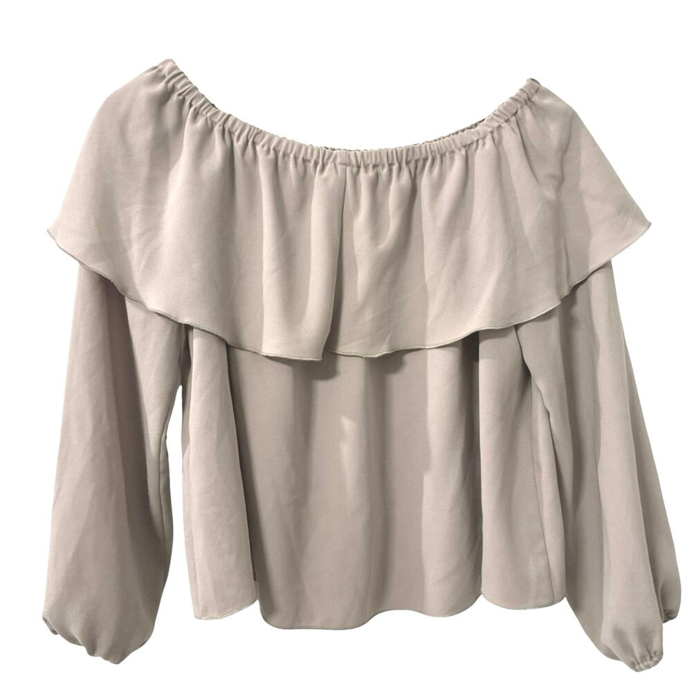 Aritzia Wilfred Top Morel Off‎ The Shoulder Blouse Lavender Womens Size Small